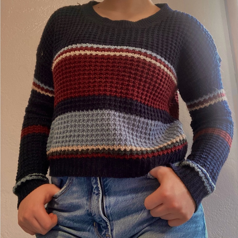 cropped women’s knit sweater